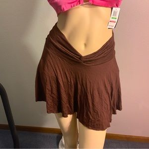 J Valdi swimsuit coverup skirt banded V waist brown size Large